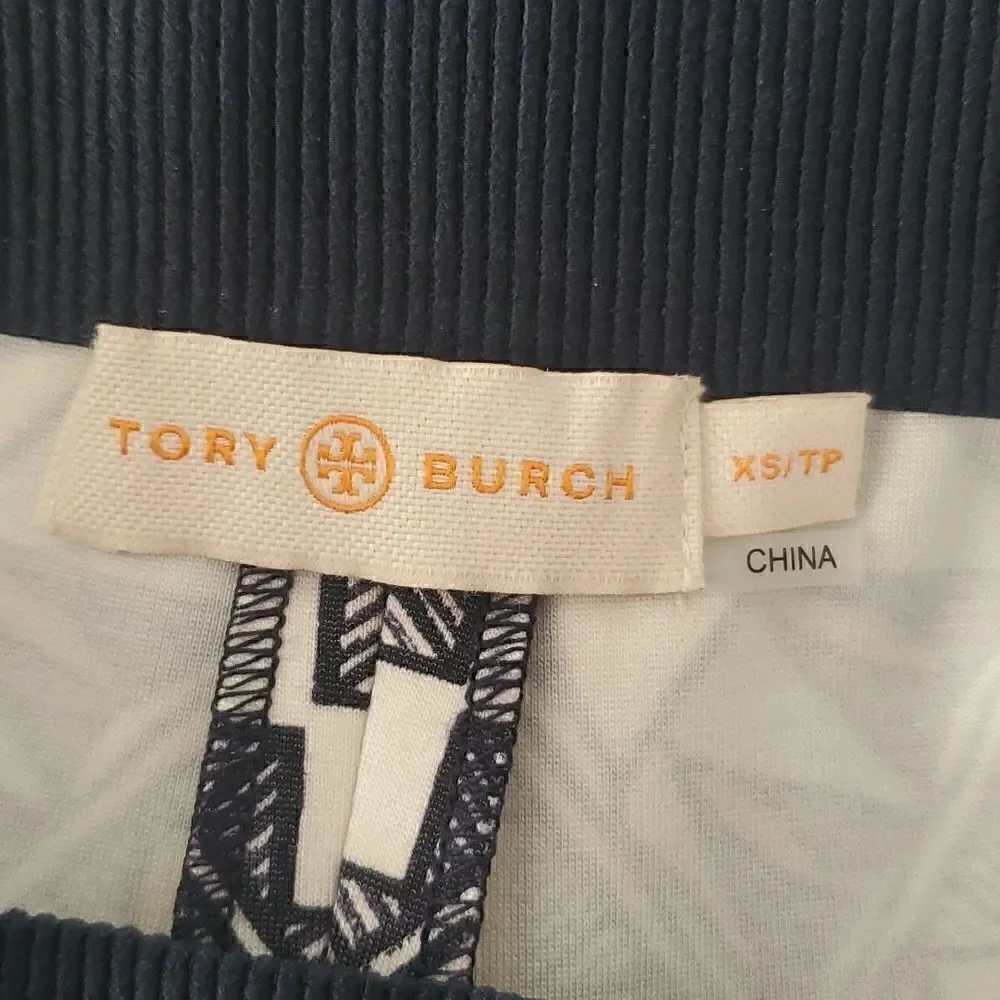 Tory Burch | Riviera Blue Acoma Stretch Geometric Skirt